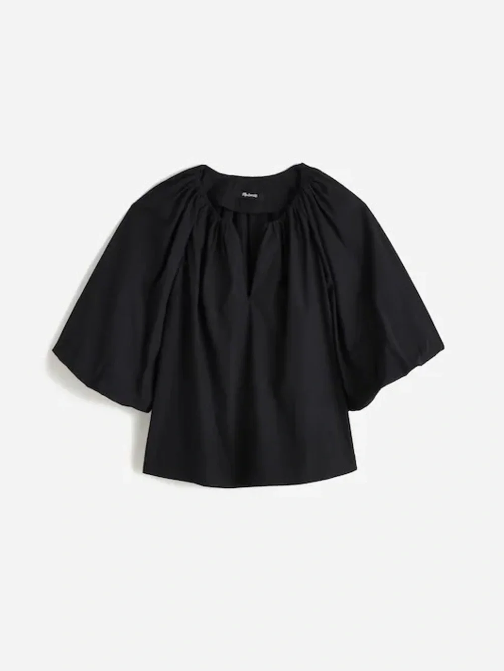 Madewell Bubble Sleeve Top in Black